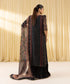 Women's Unstitched Viscose Chiffon Embroidered Black 3 Piece Suit